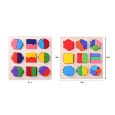 Puzzle Geométrico de Madera