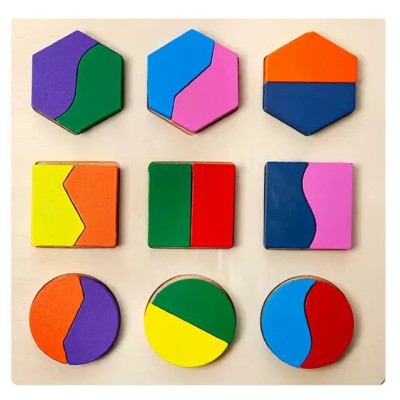 Puzzle Geométrico de Madera